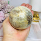 Large Moonstone Sphere with Blue Flash on Stand 520g