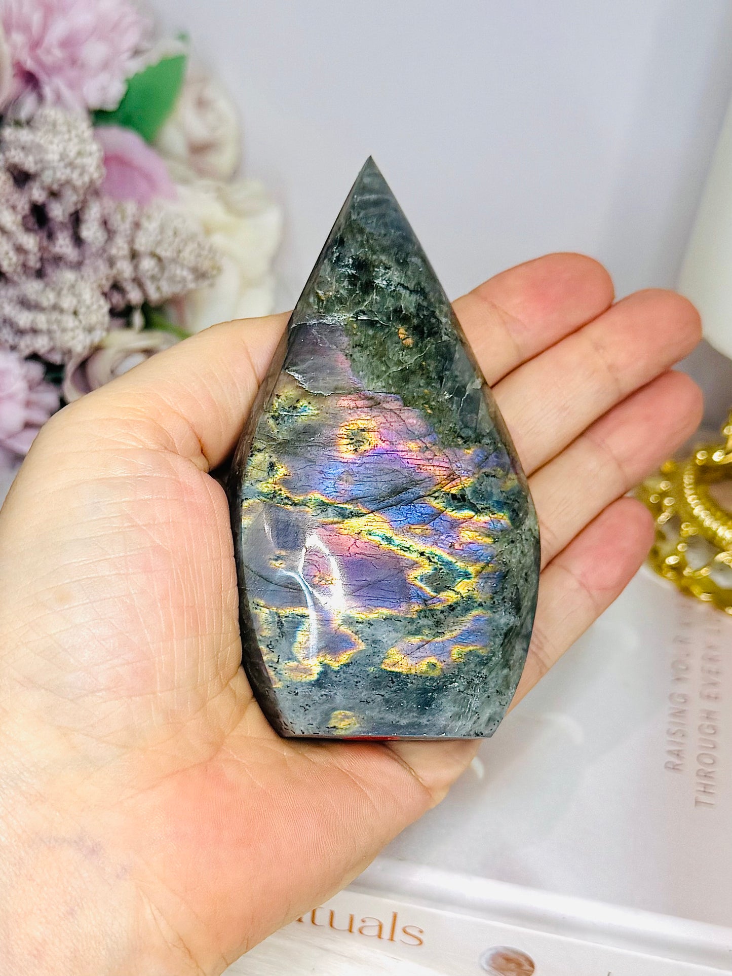 Labradorite Freeform with Purple Flash 10cm