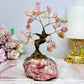 Natural Rose Quartz Carved Tree 14cm