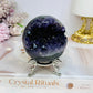 Large Druzy Amethyst Sphere on Stand 359g