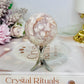 Pink Amethyst Druzy Sphere On Stand 161g