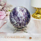 Natural Large Pegmatite | Unicorn Stone (Lepidolite, Pink Tourmaline, Smoky Quartz and Cleavelandite) Sphere on Stand 661g