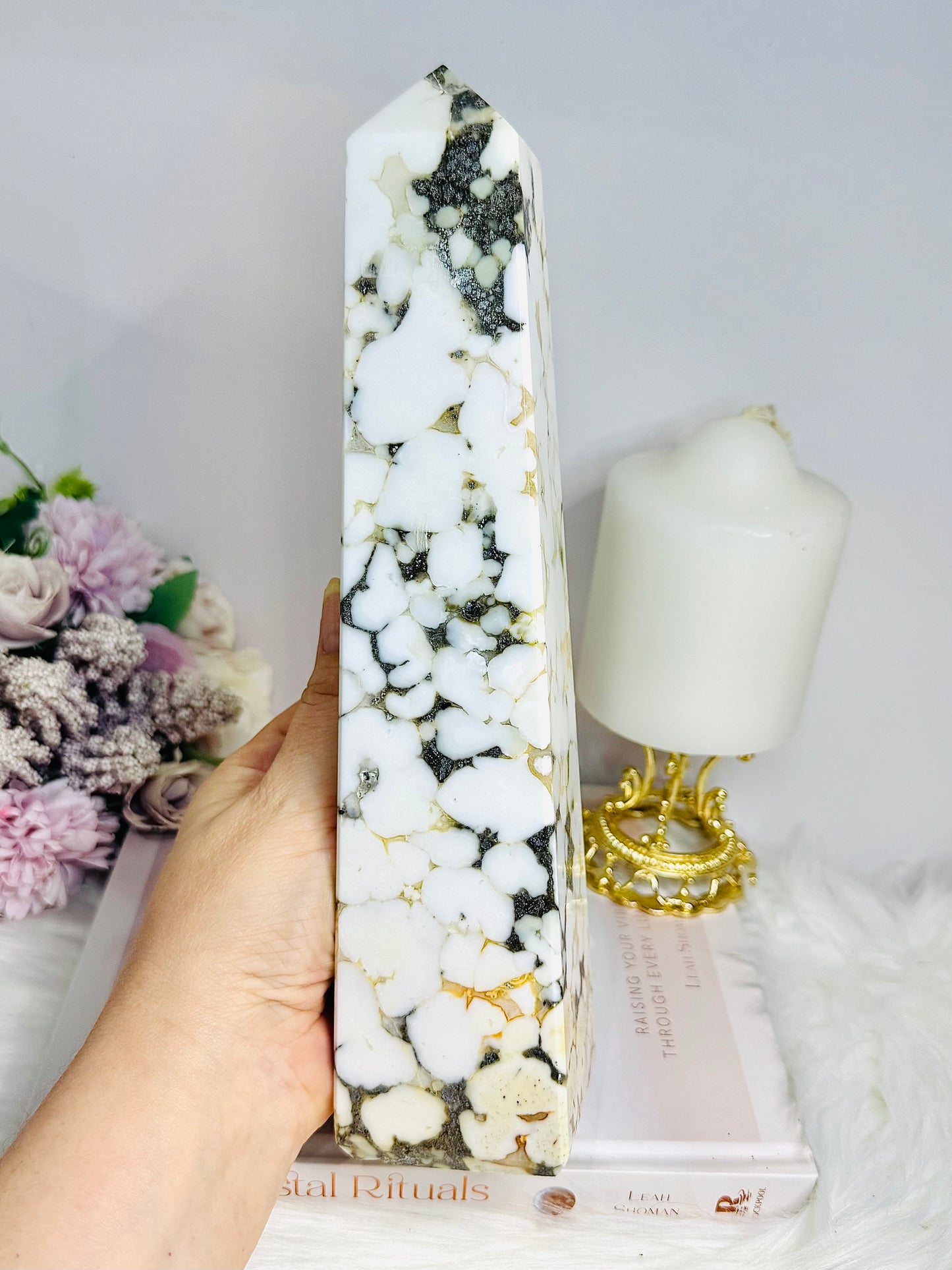 Huge King Cobra Jasper | Orbicular Chalcedony Tower 25cm 1.4KG