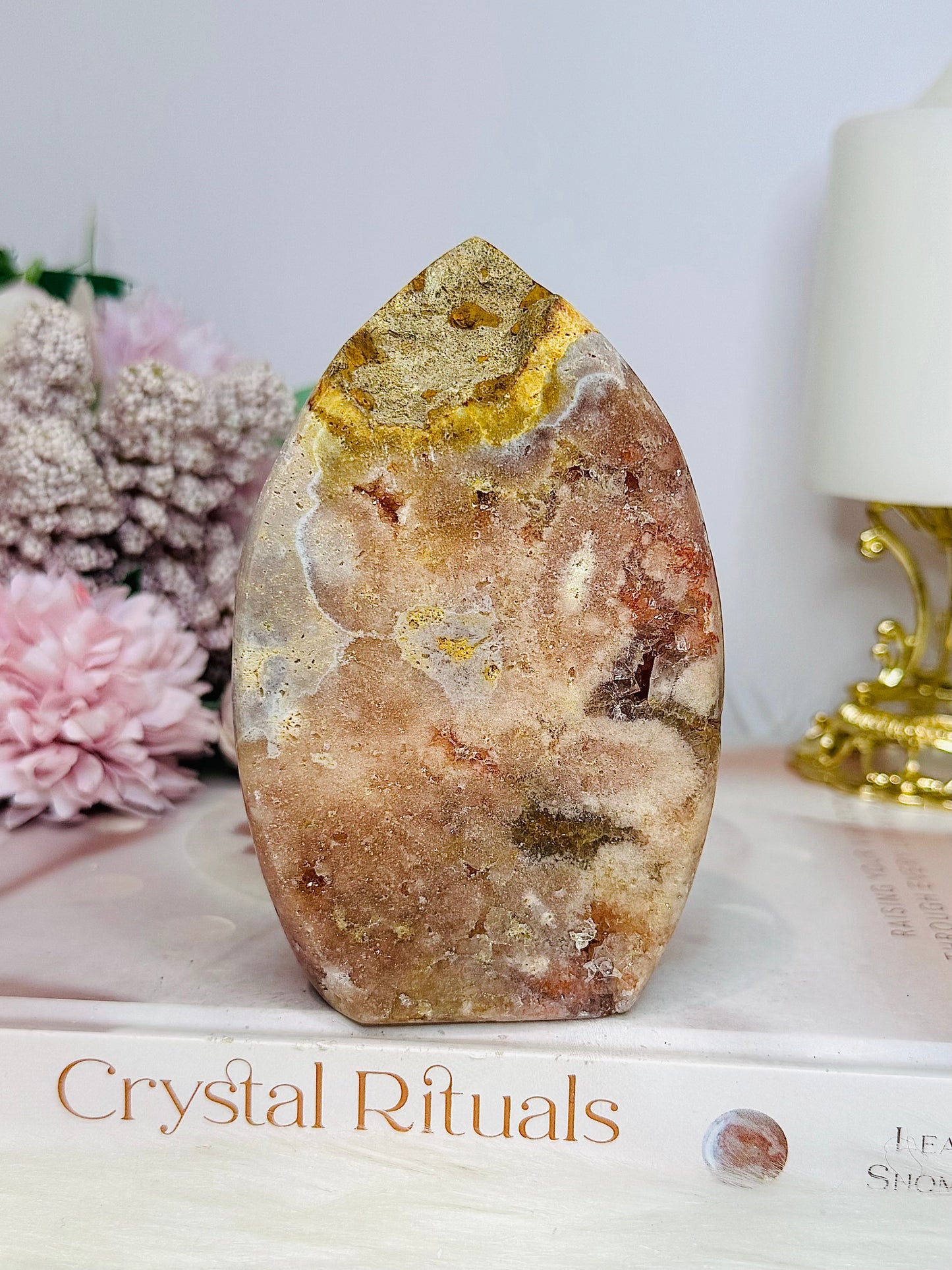 Chunky Druzy Pink Amethyst Flame 12cm