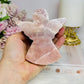 Chunky Pink Amethyst Carved Angel 10cm 360g