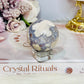 Rare Blue Flower Agate Sphere on Stand 152g