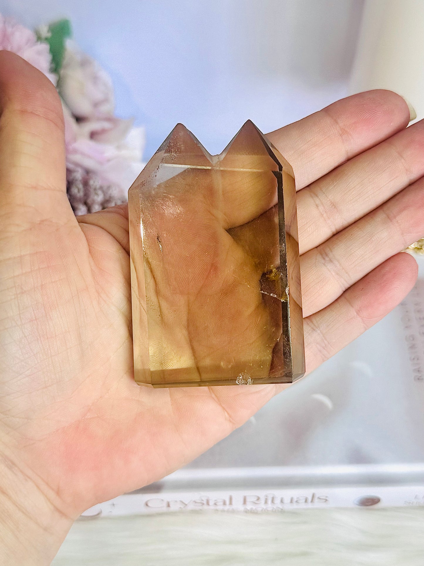 Supports Anxiety & Depression ~ Smokey Quartz Twin | Double Tower 7.5cm