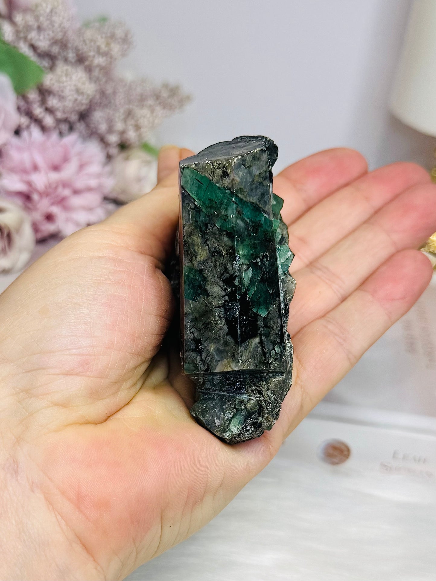 Natural Green Emerald on Matrix Specimen 7cm 158g