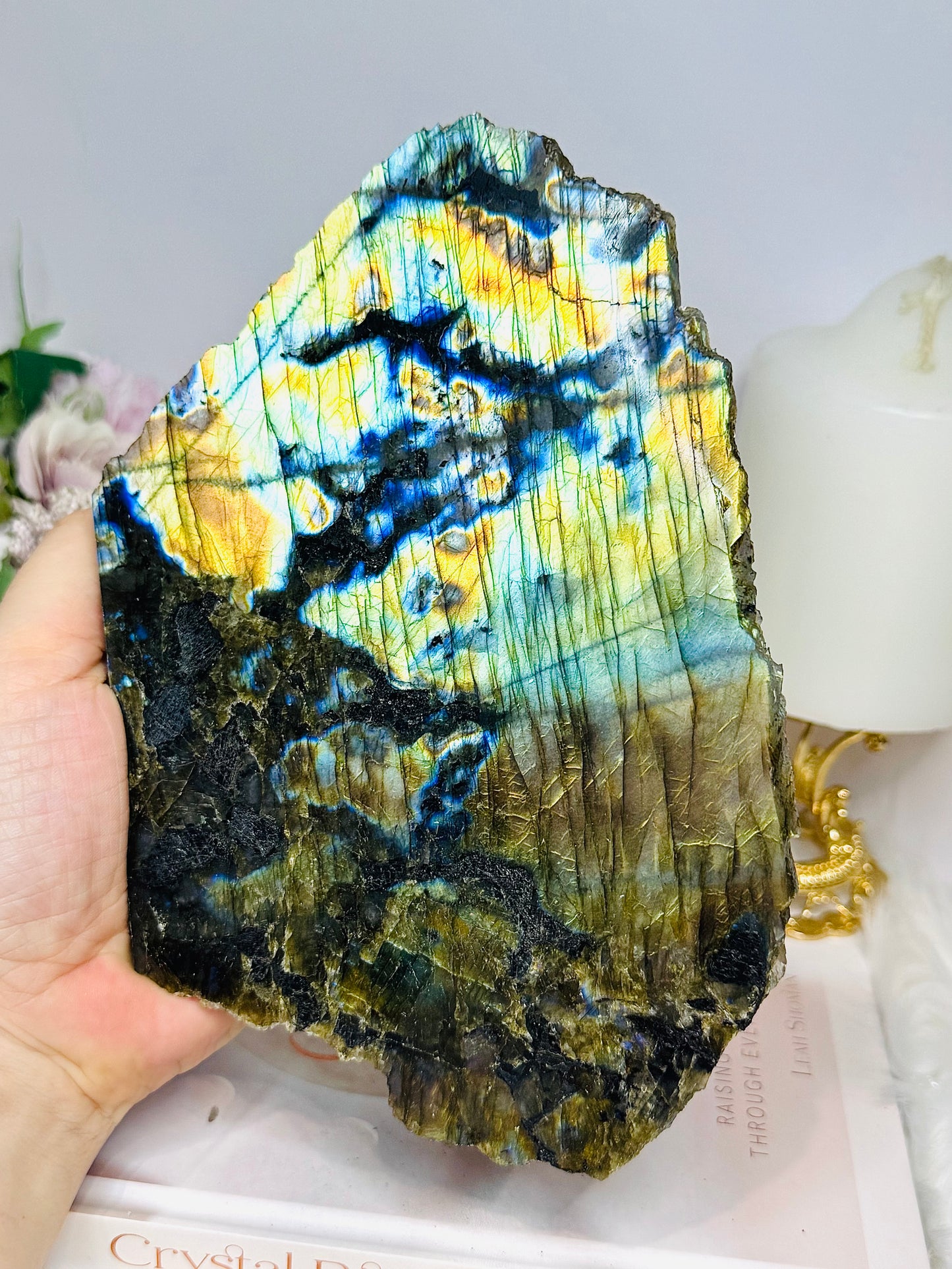 Labradorite Double Sided Slab 17.5cm