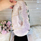 Statement Piece ~ Huge Pink Amethyst Druzy Portal Slab On Stand 36cm 2.45KG