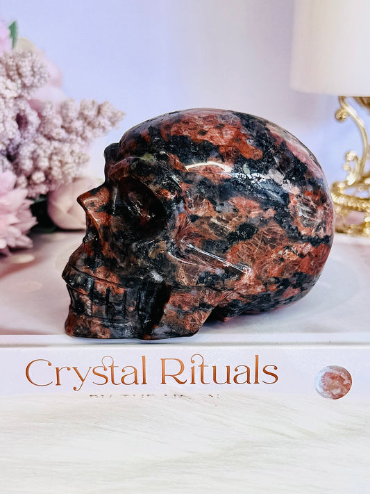 Gorgeous Large 9cm 472gram Jasper Carved Skull