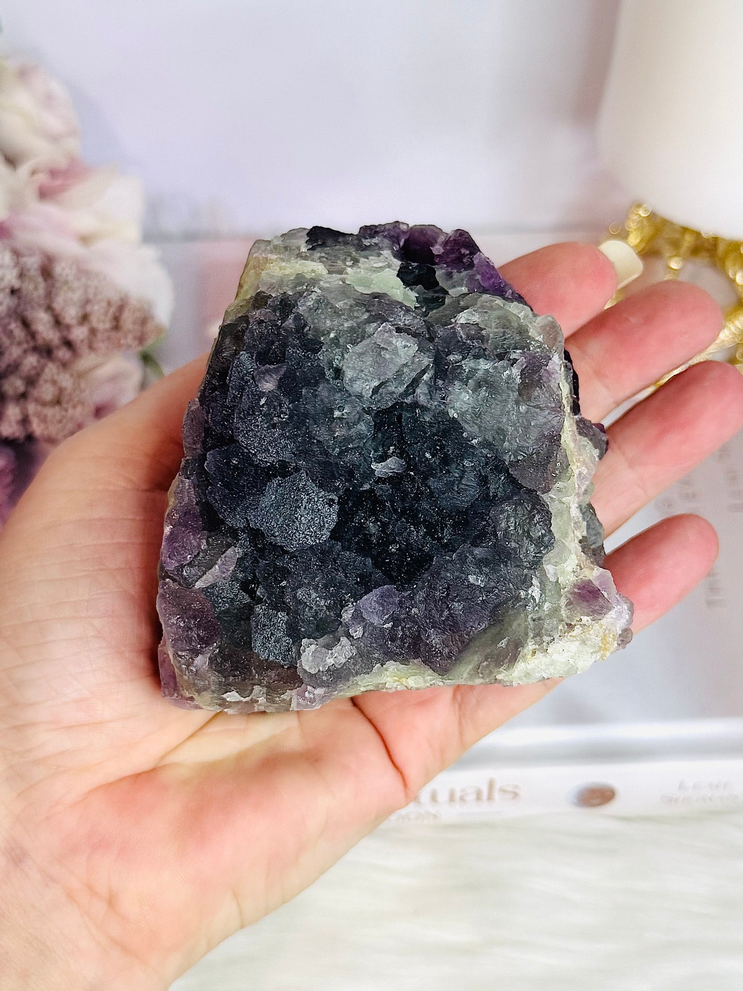 Stunning Natural Large 569gram Rough Rainbow Fluorite Specimen From Argentina