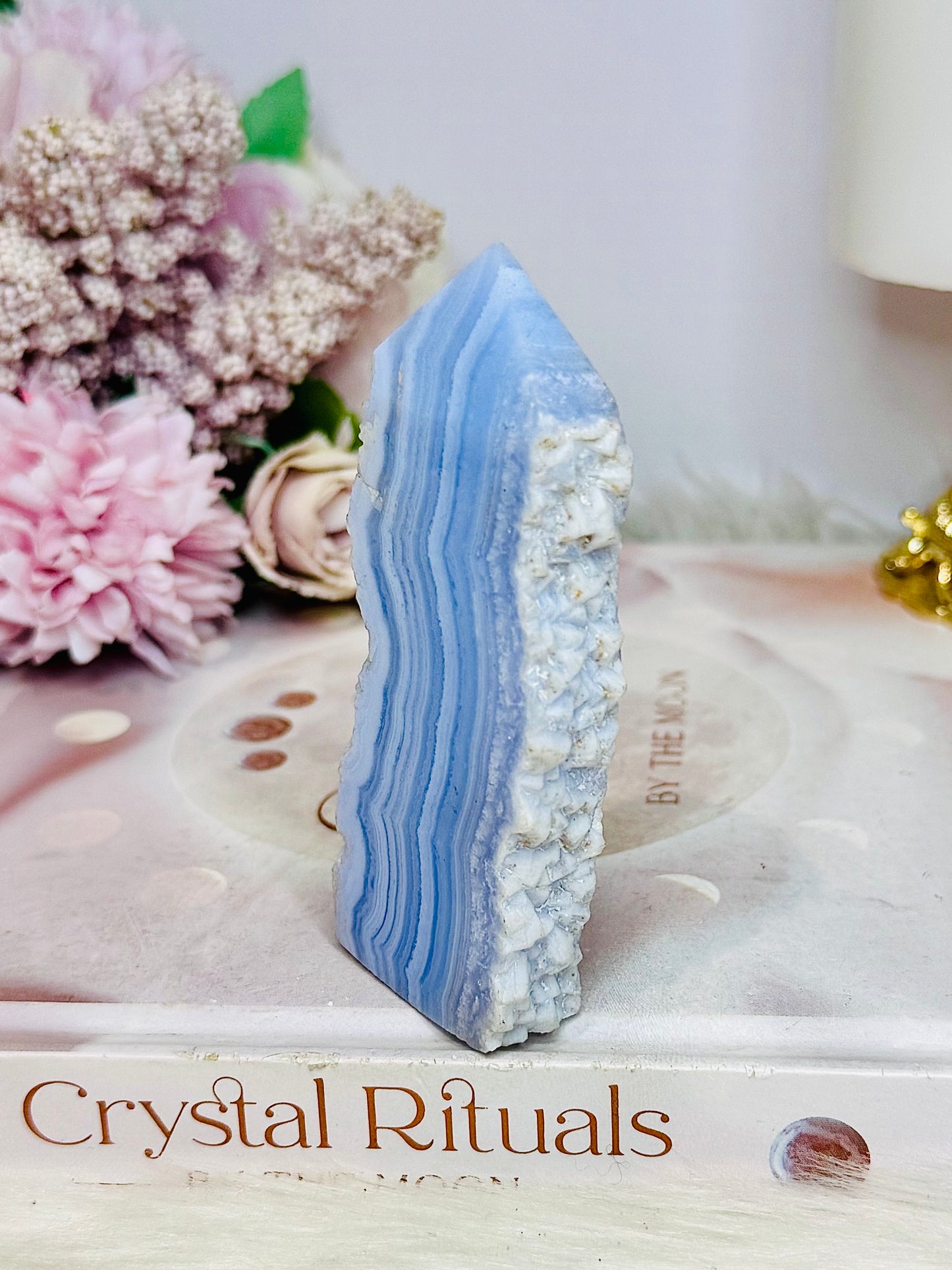 High Grade Blue Lace Agate Tower | Freeform 9cm