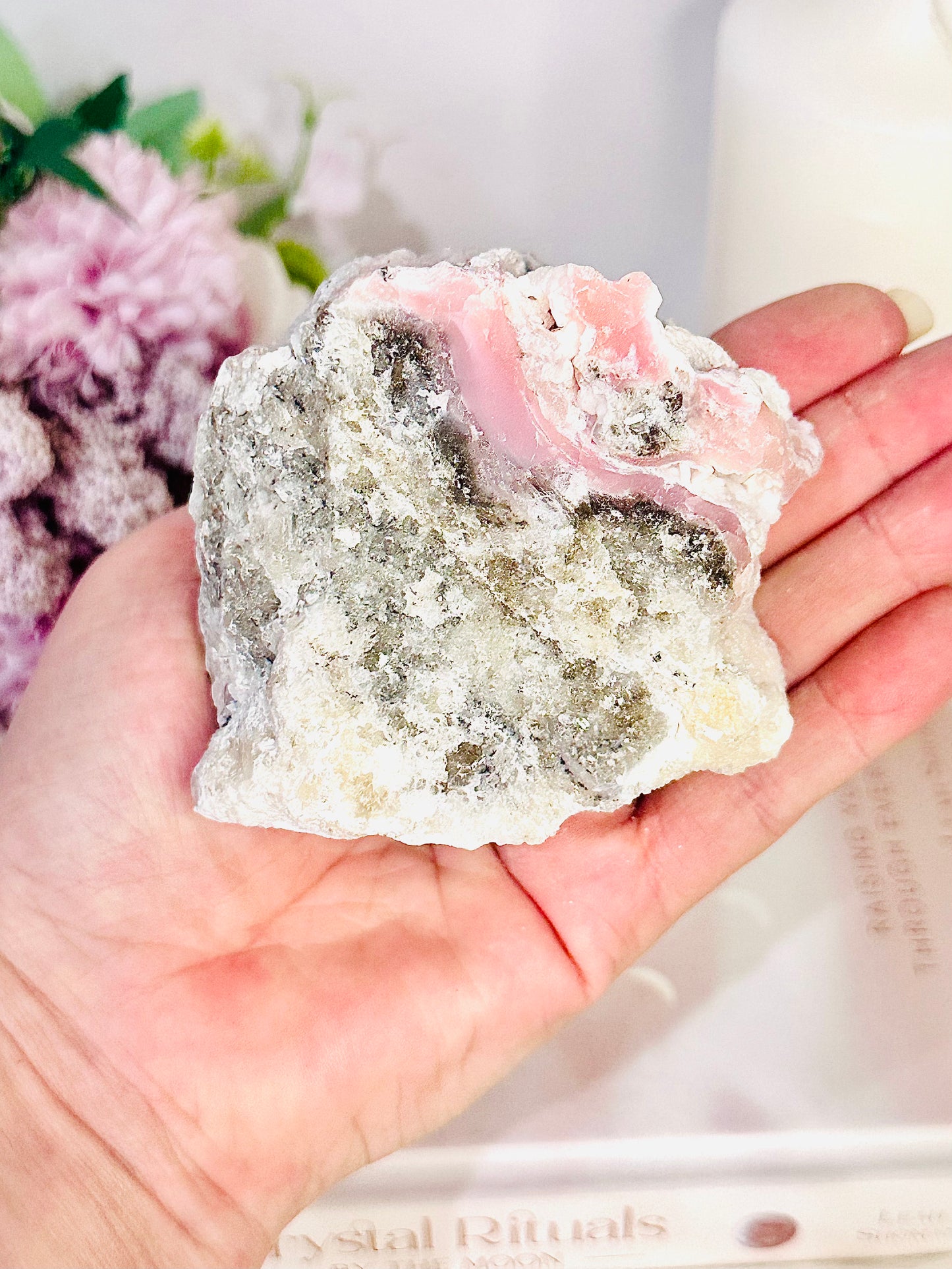 ⚜️ SALE ⚜️ Absolutely Beautiful Large 426gram Natural Glistening Pink Opal Specimen From Peru