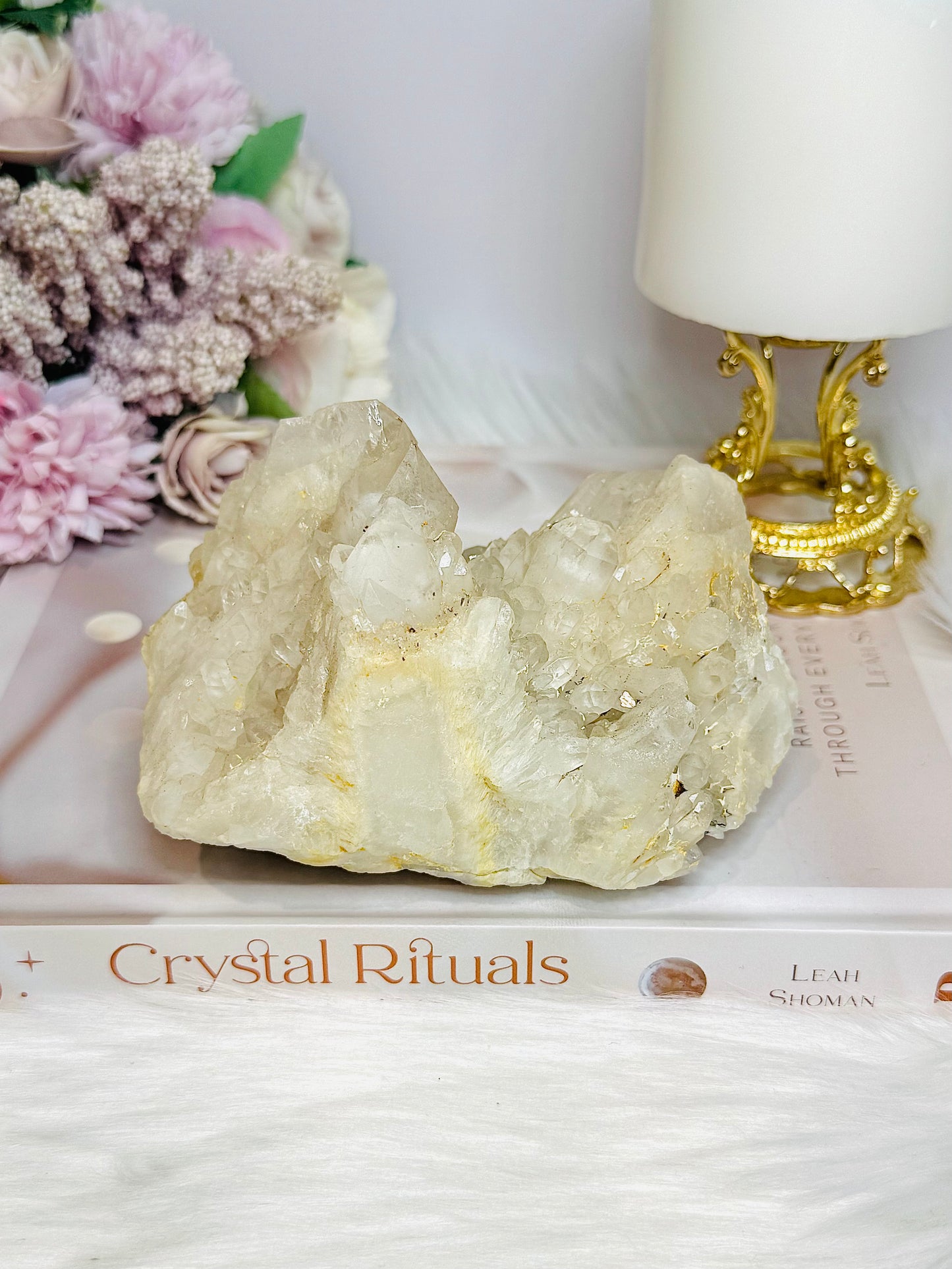 Large Clear Quartz Natural Cluster 727g 11cm