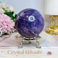 Large Purple Lepidolite Sphere on Stand 467g