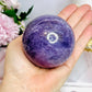 Large Purple Lepidolite Sphere on Stand 467g
