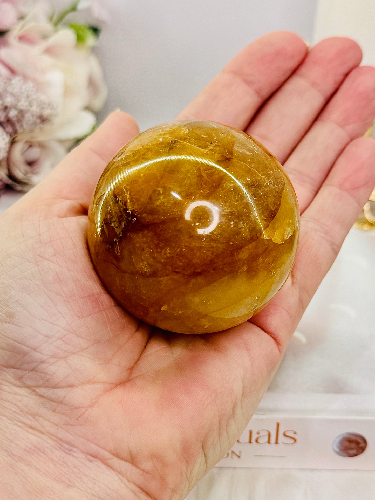 Golden Healer Sphere On Stand 274grams