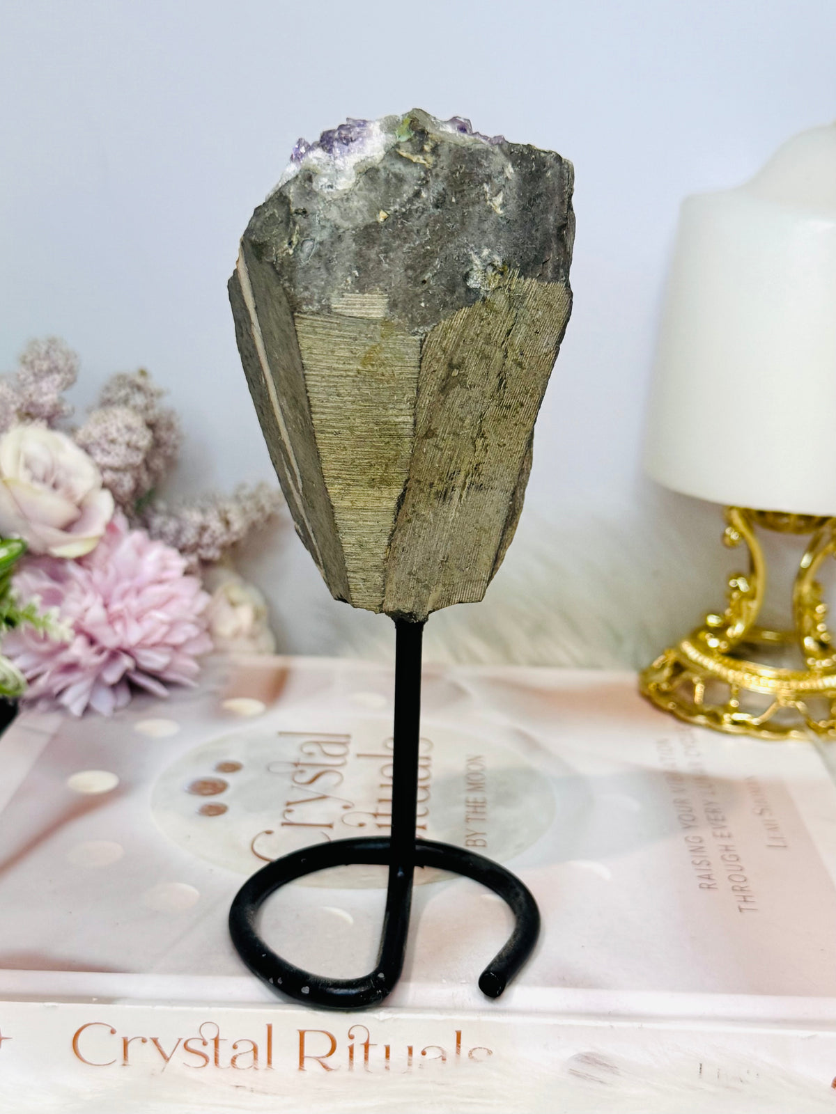 Amethyst Cluster On Stand (stand has slight scratches on stand) 16cm