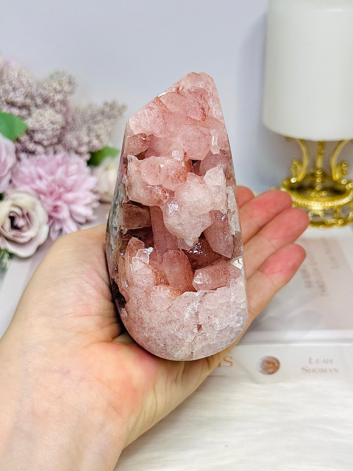 Large Natural Pink Lithium Freeform 11cm 600g