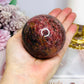Large Rhodonite Sphere on Stand 626g