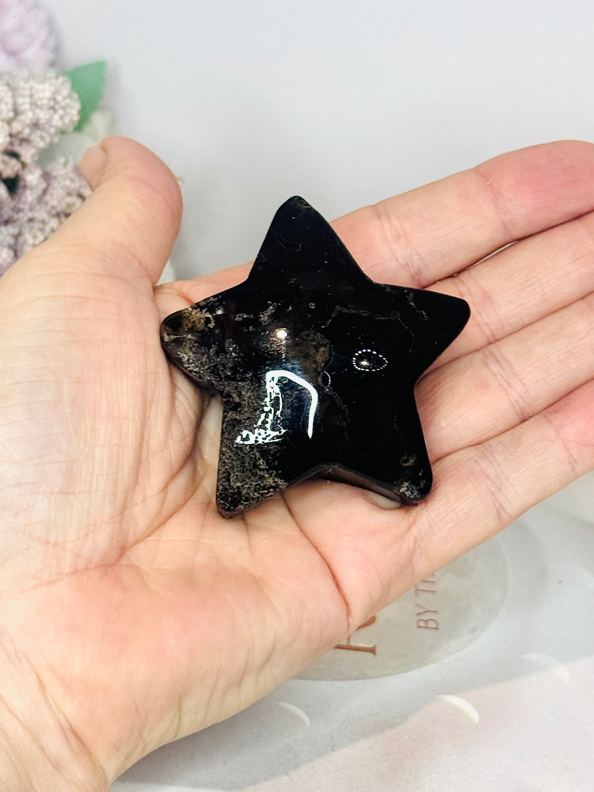 Chunky Black Agate Star
