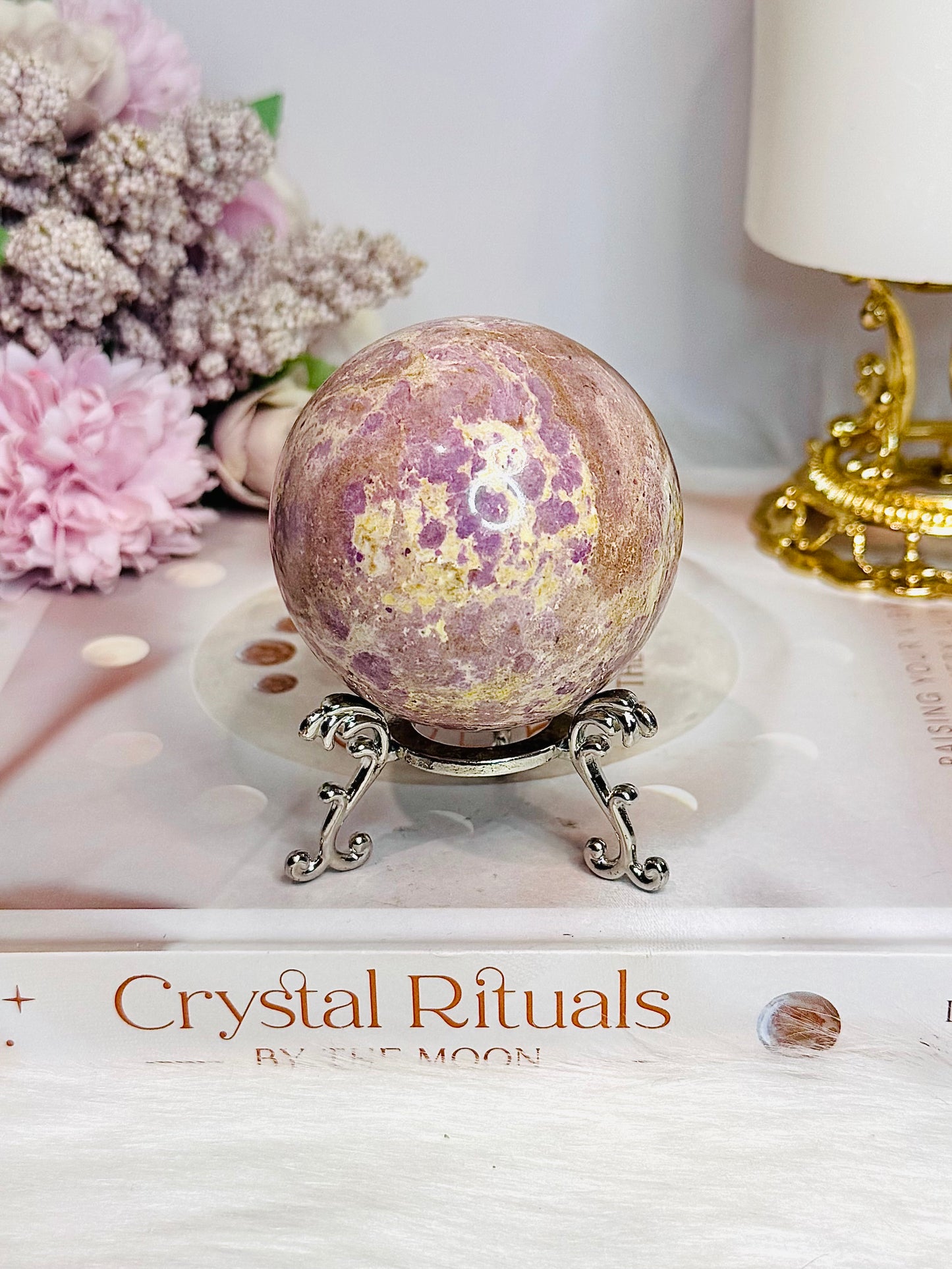 Phosphosiderite Sphere on Stand 244g