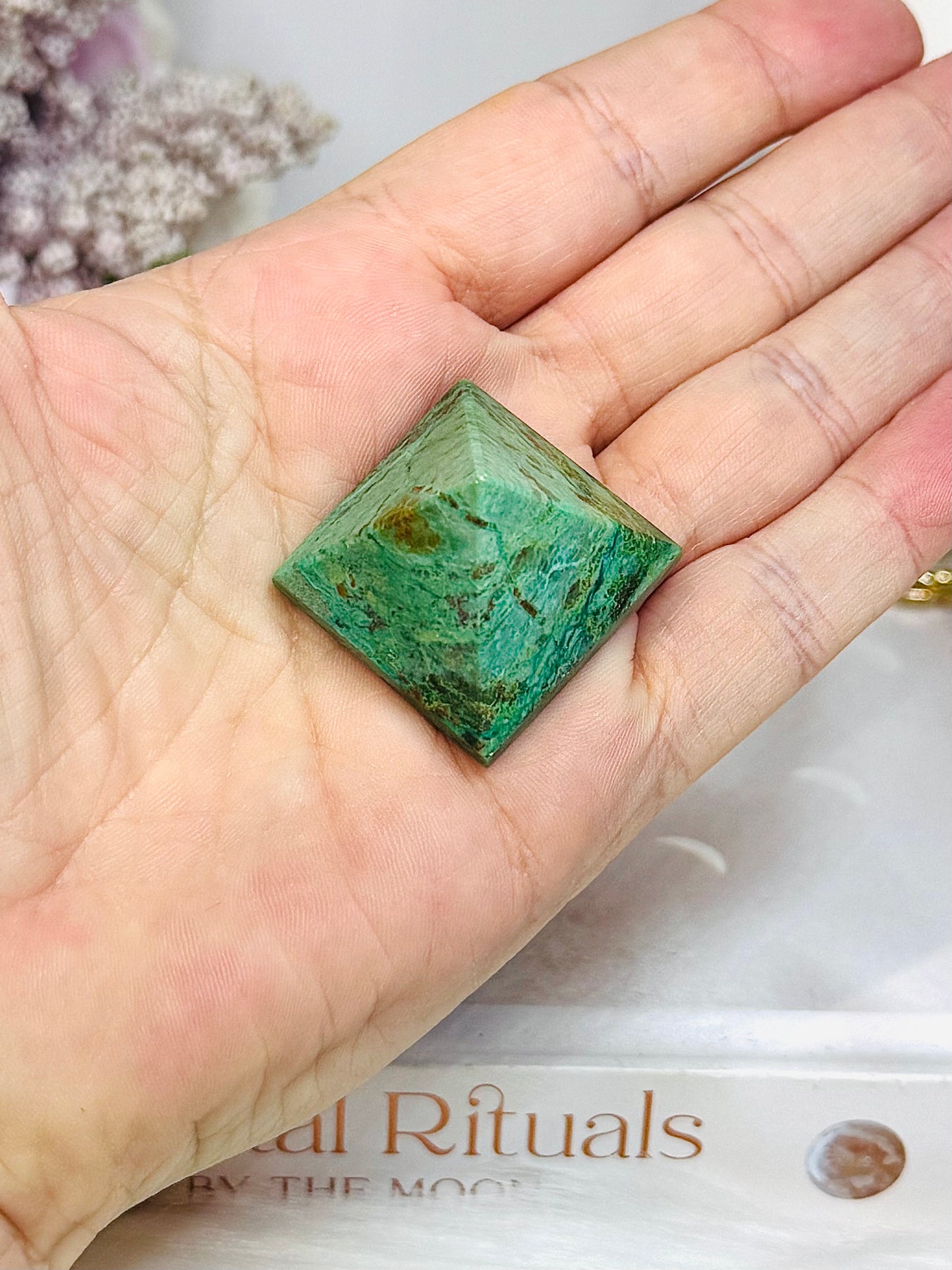 Small Natural Turquoise Pyramid 3cm