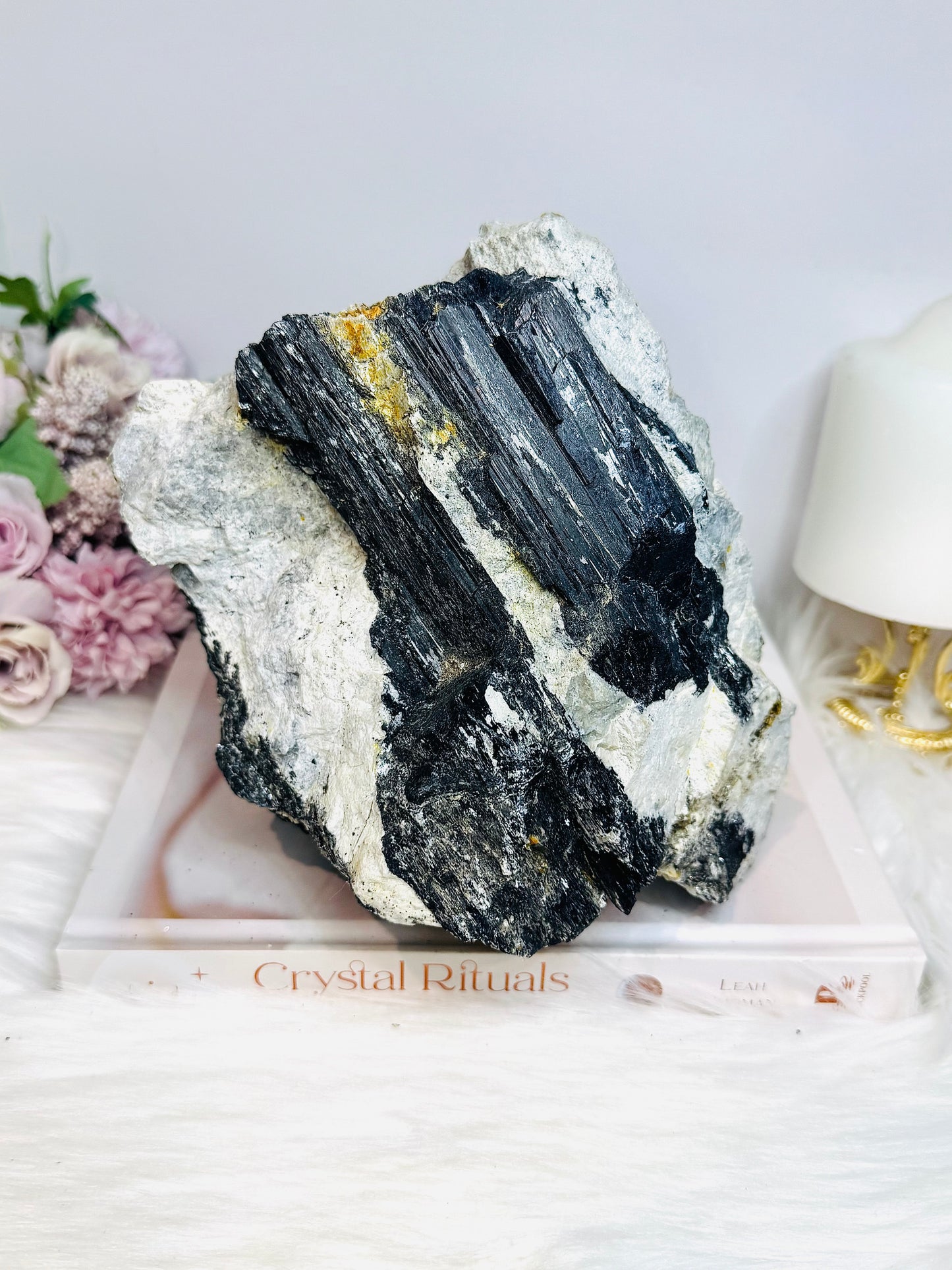 Huge Black Tourmaline Specimen 2.9KG