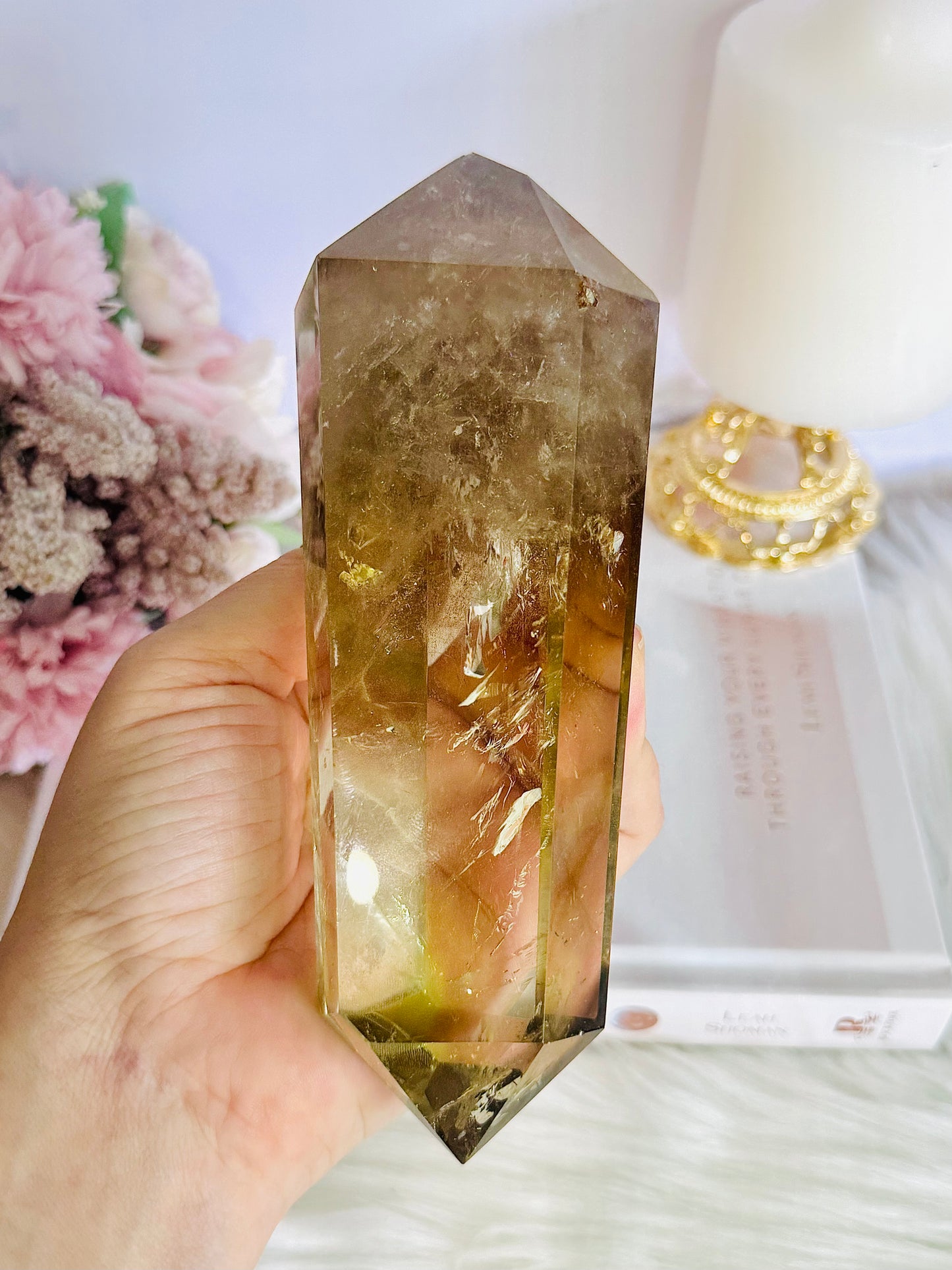 Magnificent Large 17cm 594gram Citrine Double Terminated Point