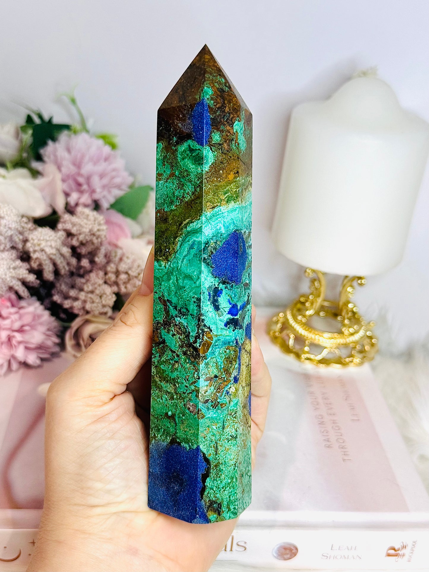 High Grade Azurite Tower 16.5cm
