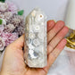 Green Flower Agate Chunky Druzy Tower 10.5cm 282g