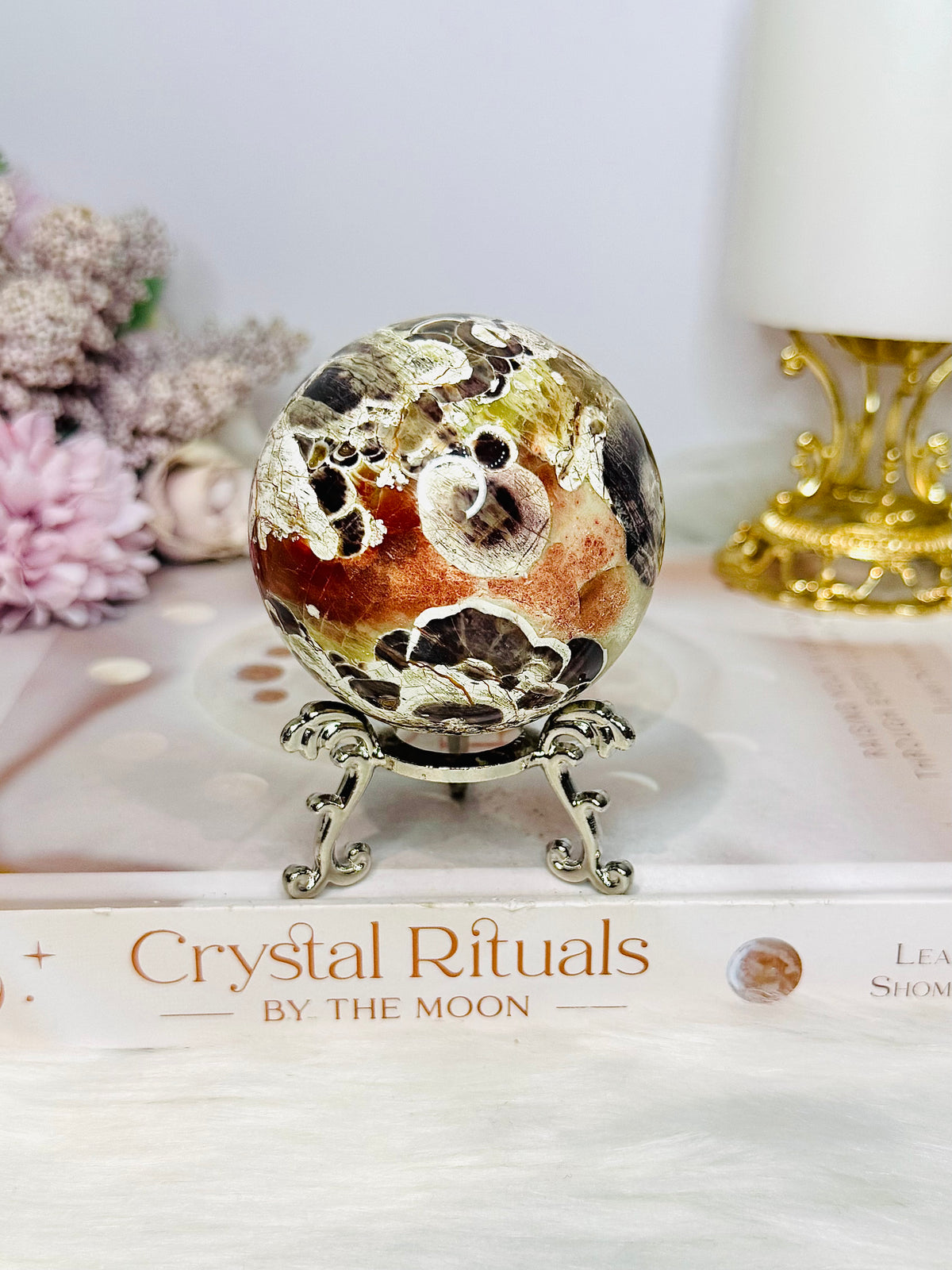 Money Agate Sphere On Stand 273g