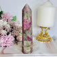 Stunning Natural Pink Tourmaline Carved Tower 15cm