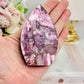 Natural High Grade Purple Mica Carved Flame 9cm