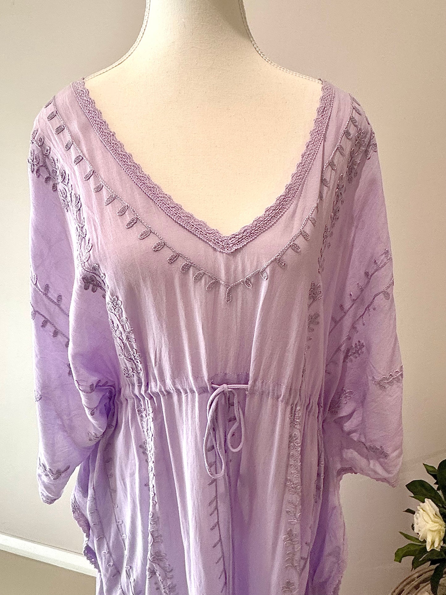 Tree Of Life Boho Lilac Kaftan One Size FREE LOVE