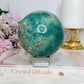 Huge Natural Chrysocolla Sphere On Stand 962g