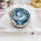 Natural Blue Agate Geode 9cm