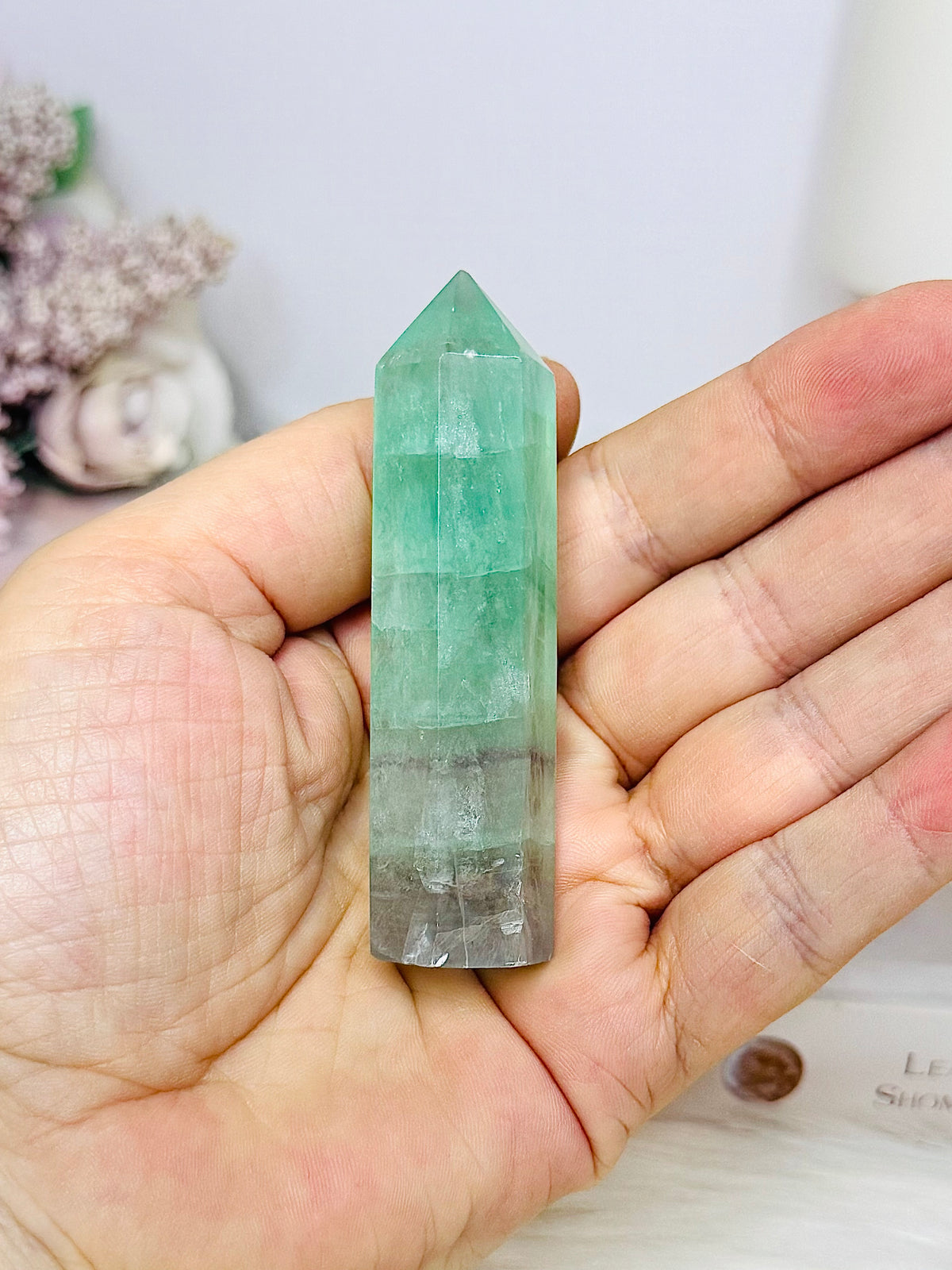 High Grade Green Fluorite Tower 7.5cm
