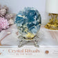 Blue Celestite Freeform Cluster On Stand 510g