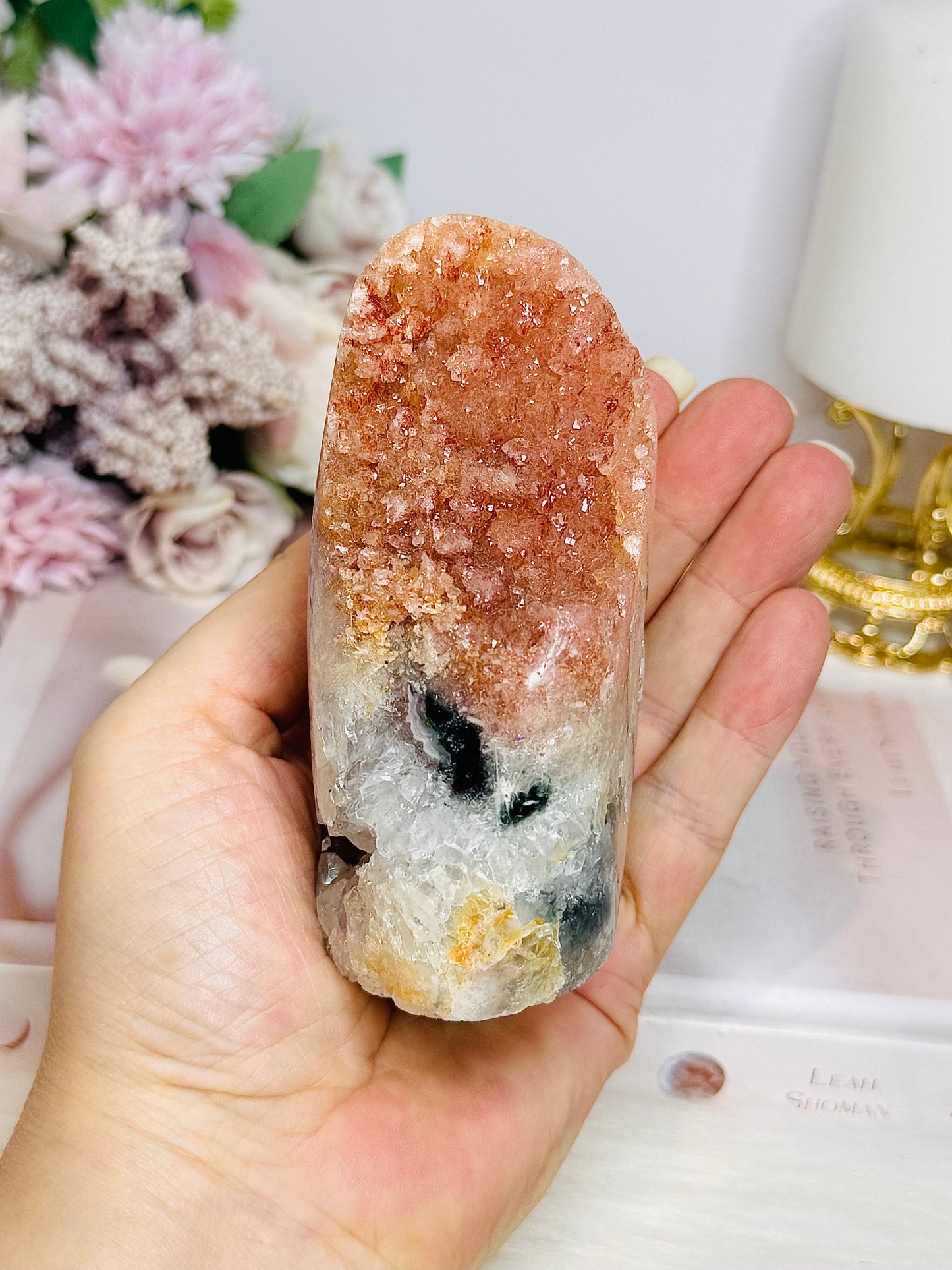 Pink Amethyst Base Cut Cluster 10.5cm 428g