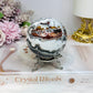 Large Mexican Crazy Lace Agate Druzy Sphere On Stand 425g