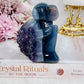 High Grade Chunky 10cm Druzy Agate Amethyst Carved Koala Bear