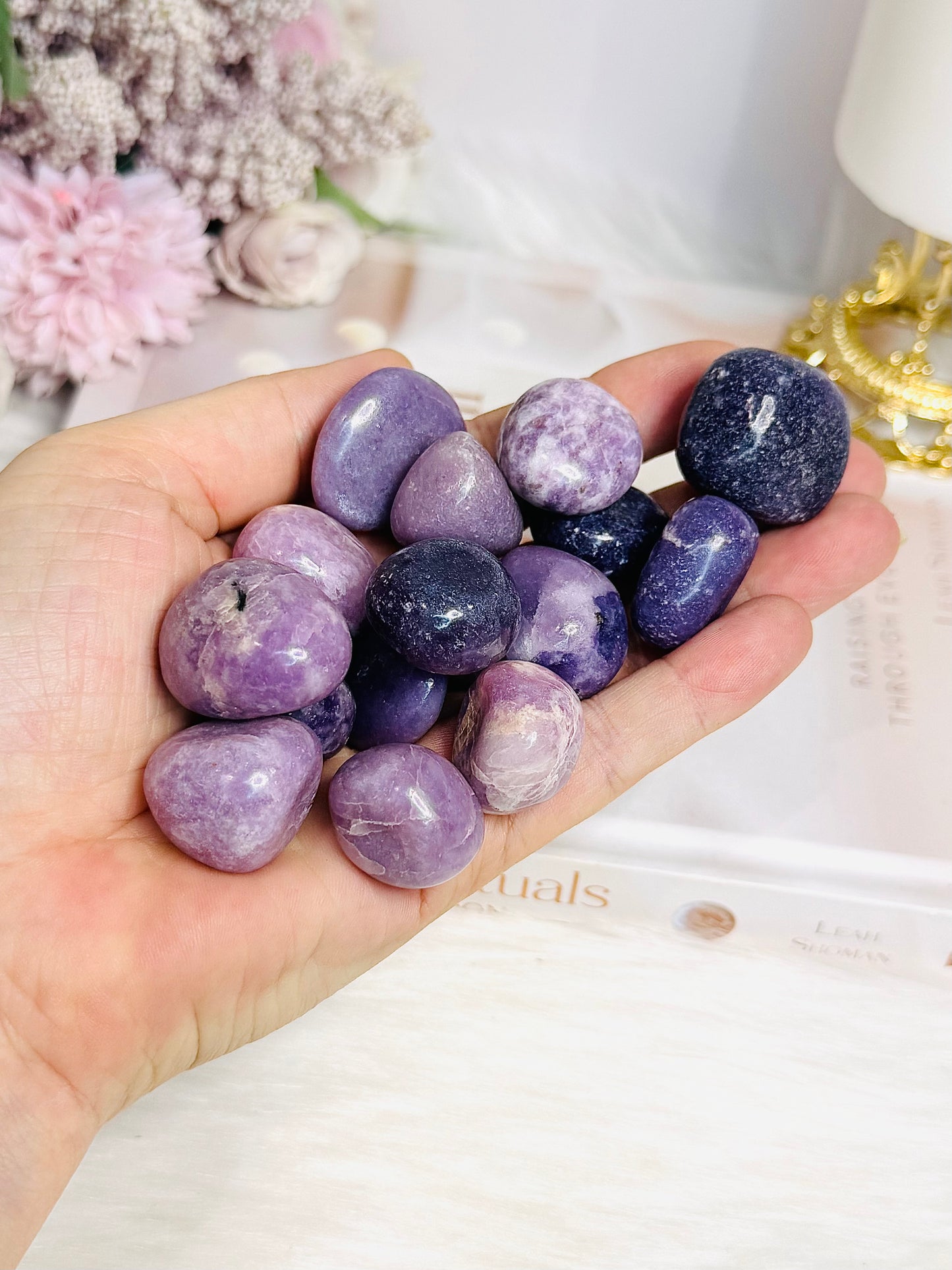 Emotional Balance & Stress Relief ~ Lepidolite Tumble  Stones $8 each x
