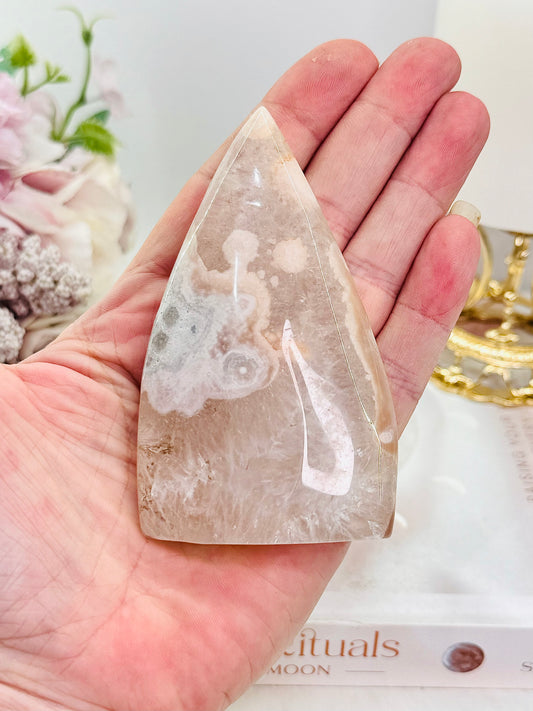 Beautiful 9.5cm Flower Agate Flame | Freeform