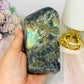 Labradorite Large Freeform 12.5cm 454g (this piece has been damaged in transit has dents on it) Reduced