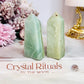 Set of 2 Sky Blue Quartz Towers 6.5cm