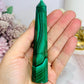 AAA High Grade Natural Malachite Tower From Congo 11cm