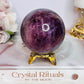 The Most Magical Large Lavender Star Rose Quartz Sphere with Flash On Stand 402grams