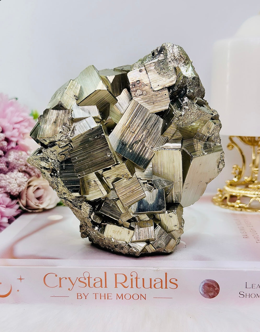 High Grade Incredible Large 1.53KG 13cm Cubed Pyrite Specimen